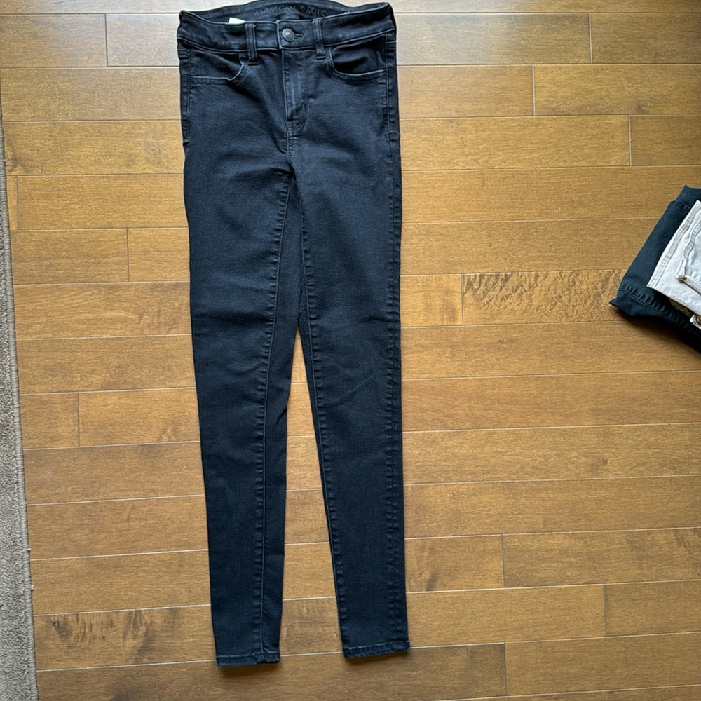 AEO black Jegging 2 LONG